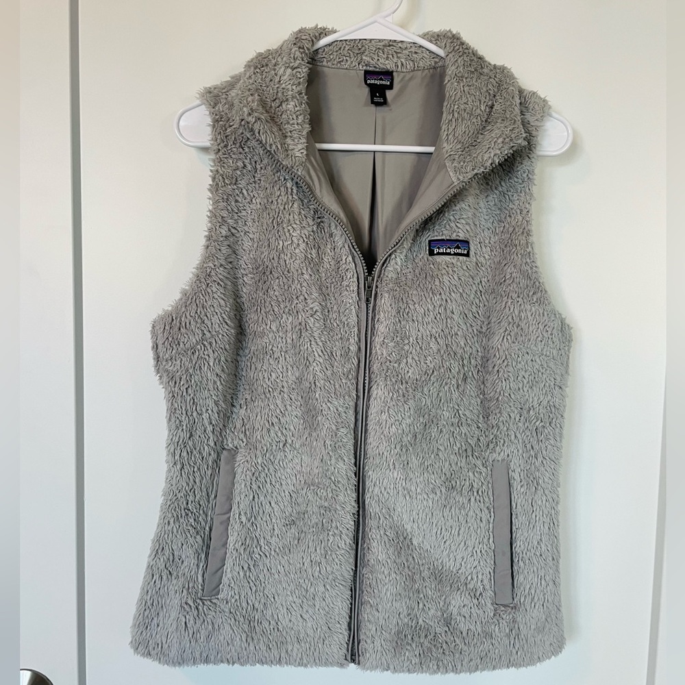 (PATAGONIA) “Los Gatos fleece vest”, light grey, large